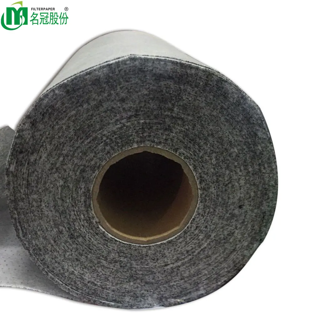 Coconut Shell Based Granulated  Activated Carbon Bonded to PP Melt Blown air Filter Media in Roll