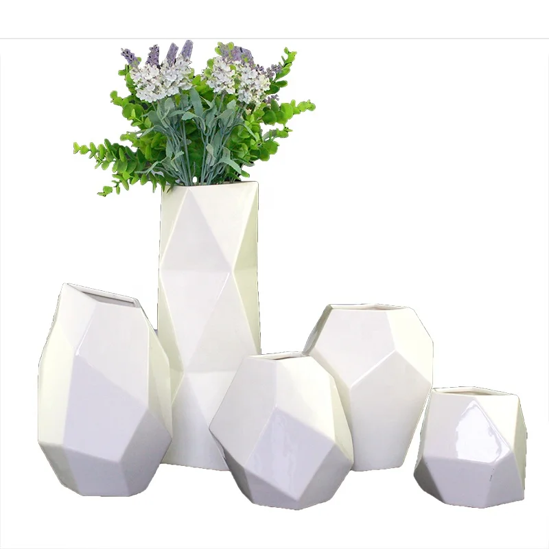 Modern nordic ceramic wedding white ceramic flower vases ceramic & porcelain vases for decorative home decor