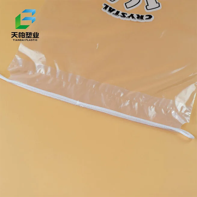 Biodegradable Printed Hdpe Ice Bag With Drawstring and logo Print