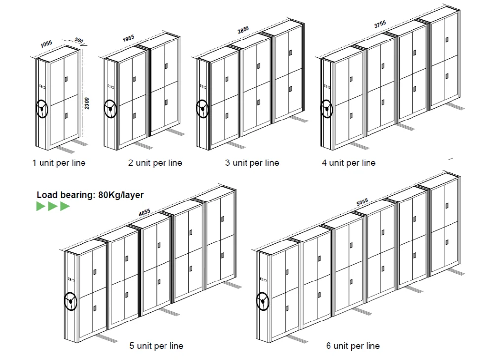 Steel Movable Archive File Storage Shelf Metal Compact