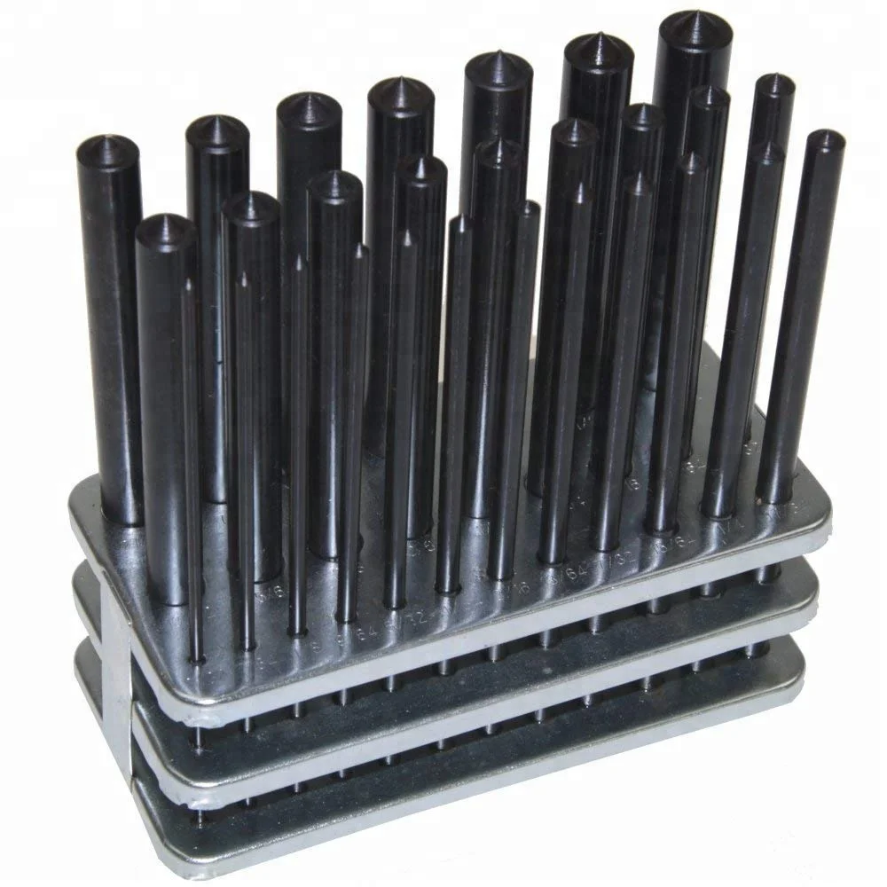 3/32 1/2" By 64th Plus 17/32" 28 Pcs Transfer Punch Set With Steel Stand Buy Transfer Punch