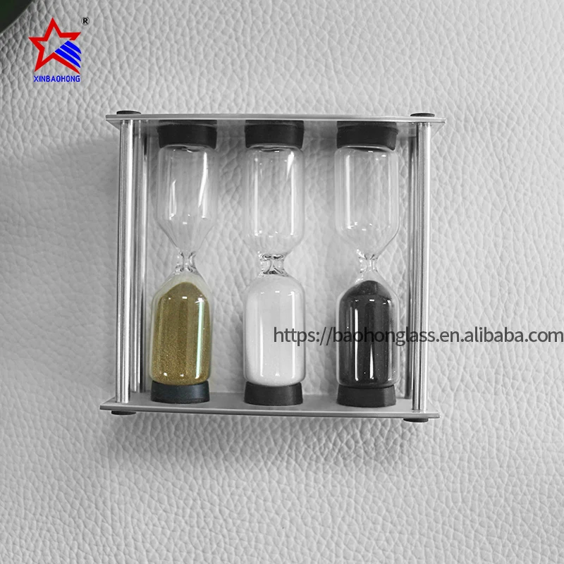 Custom Logo Metal Sand Timer Perfect Tea Hourglass Parts 3 4 5 Minutes Sand Clock