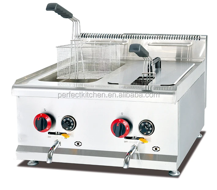 Industrial Stainless Steel Natural Gas Chips Thermostat Controlled Deep  Fryer for Restaurant