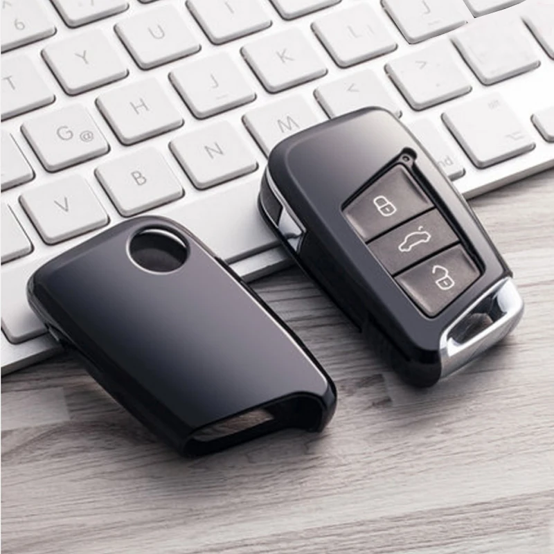 Умный Автомобильный ключ Volkswagen из ТПУ экологически чистый нетоксичный Чехол для автомобильного ключа для VW new magotan 2018 passat19 CC Wei LAN B8