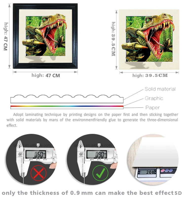 Настенное украшение для спальни 5d линзовидное изображение животного