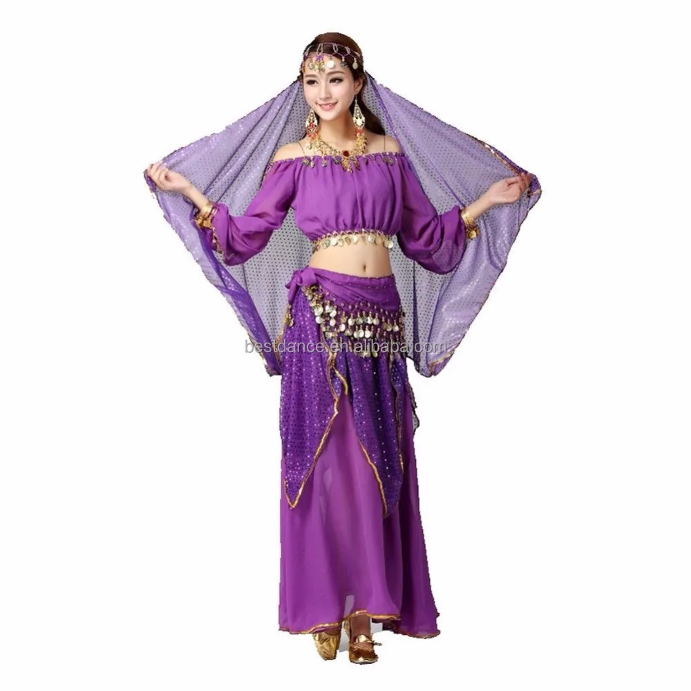 HOLLYWOOD III in Lavender and Silver Egyptian Belly Dance Costume