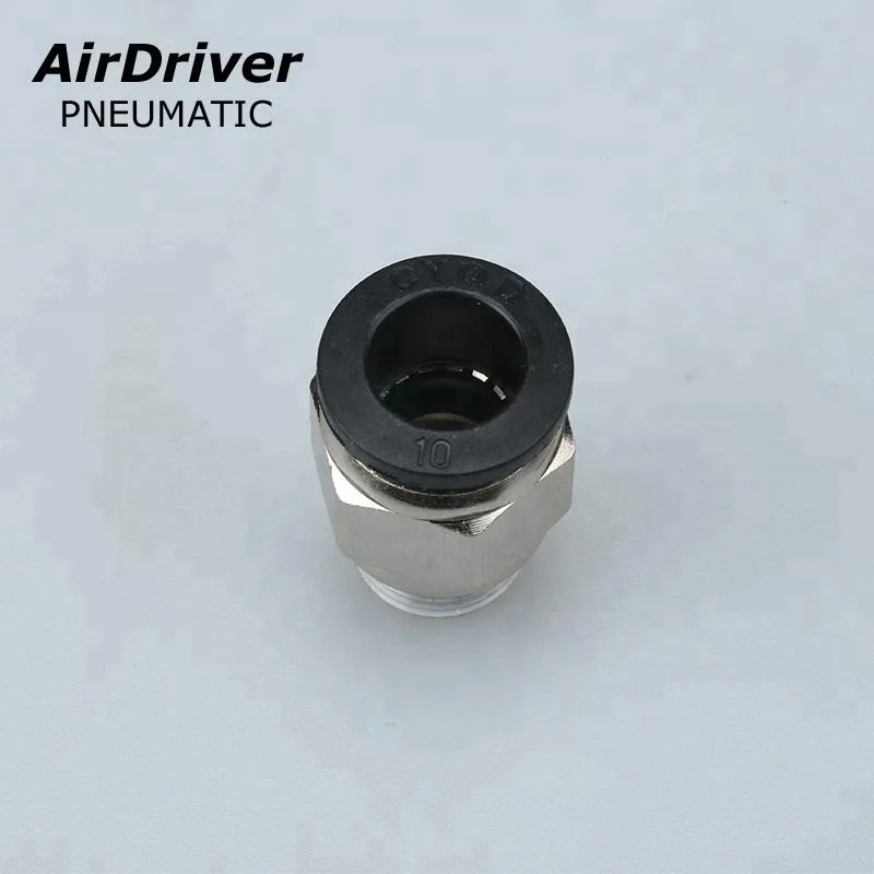 PC Push in Pneumatic Pipe Fittings Male Straight Quick Connector