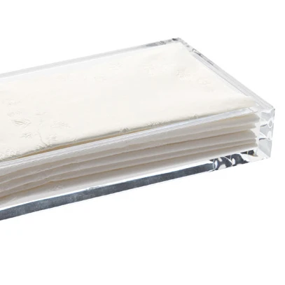 
Прозрачный Простой водонепроницаемый прозрачный прочный акриловый лоток для гостевого полотенца 