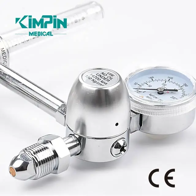 YR-86 Hospital Bull-nose Medical Oxygen Regulator with Humidifier Bottle for BOC Cylinder