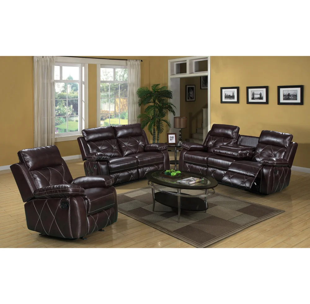 Modern Recliner Chair Functional Sofa Set 7 Seater Electric Recliner