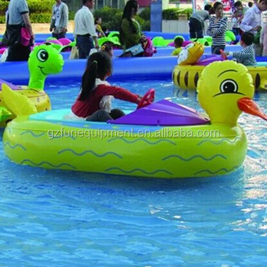 High Quality Small Electric Kids Paddle Boat Inflatable Swimming Pool Toys Boat Inflatable Bumper Boat for Rental Carton Box