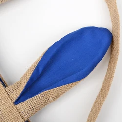 Оптовая продажа, новинка 2022 года, Подарочный мешок Sedex для джутового кролика, темно-синяя Пасхальная корзина для яиц