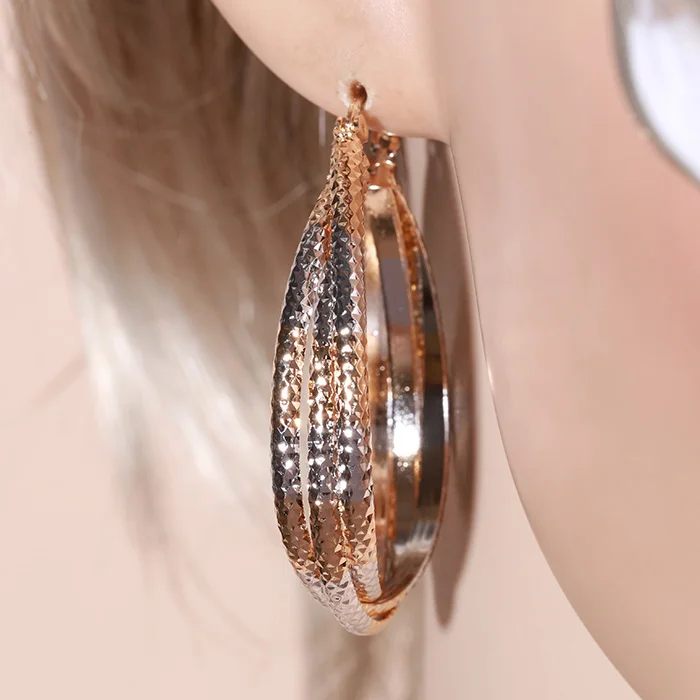 XUPING Orecchini A Cerchio Pendenti Con Cristallo, Placcati Oro 14K, Zirconi Cubic, Ipoallergenici, Confezione Regalo, Eleganti Gioielli Per Donna, Regalo Per Compleanno O Festa
