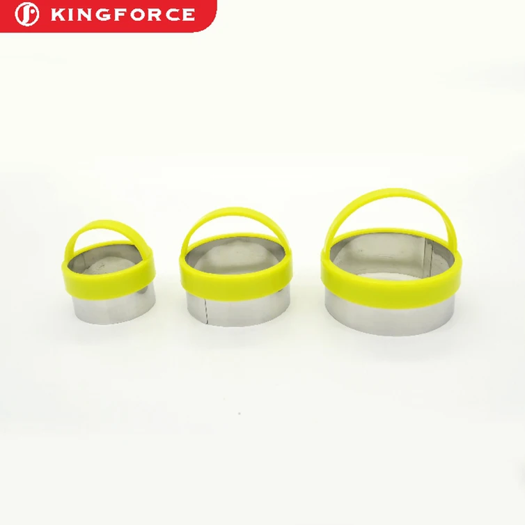 
 KF610034S круглая форма для печенья из нержавеющей стали для пирожных-3 предмета в комплекте мини-вырез для печенья  