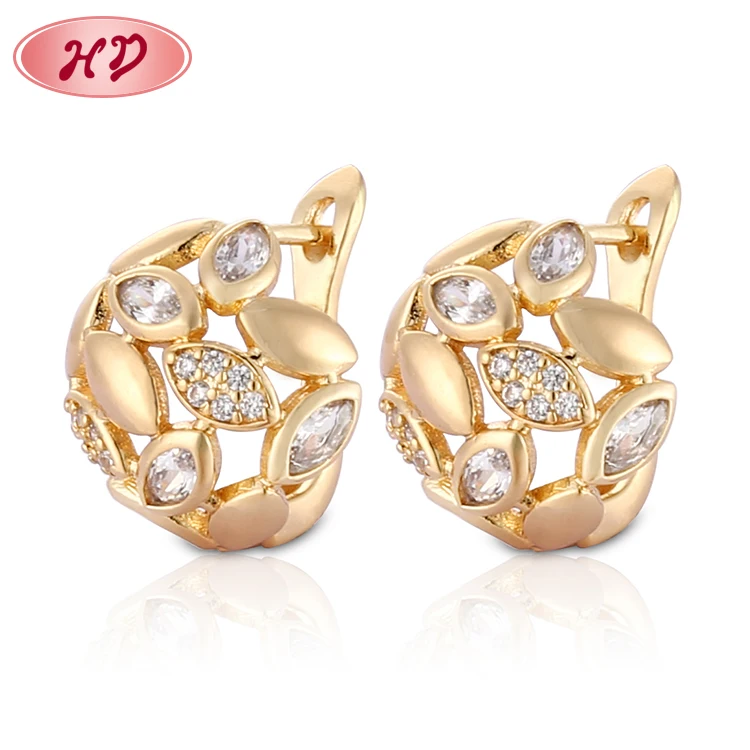 Shop Wholesale 2015 New Fashion 18K Gold Plated Zircon Earrings