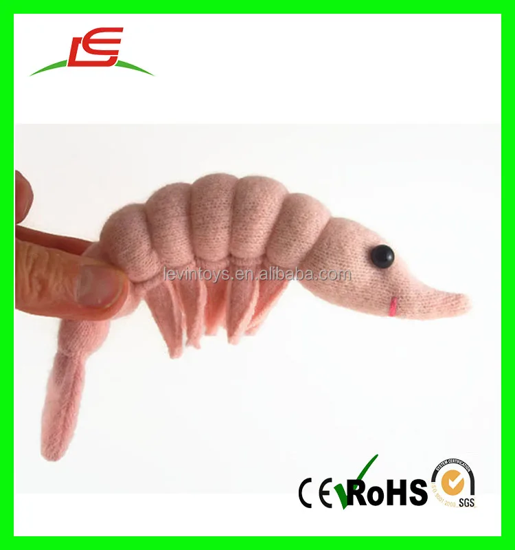 China Factory Colorful Stuffy Soft Shrimp Plush Toy Stuffed Animal Shrimp