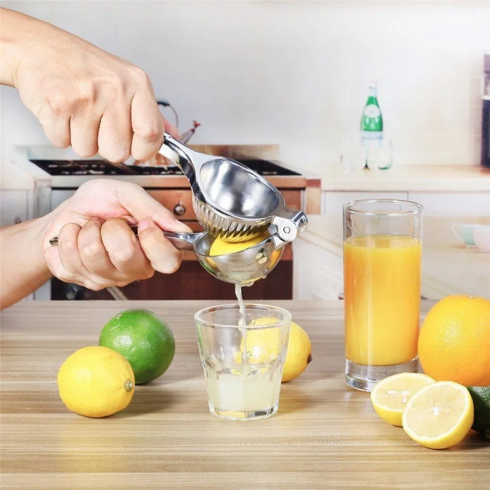 Pemeras Lemon jeruk Manual Juicer tekan genggam logam Premium pemeras Lemon  genggam komersial kualitas tinggi/pemeras