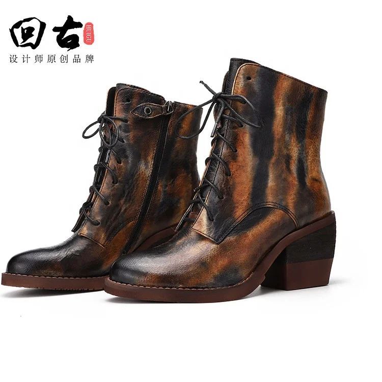 Totem Bota De Couro Legítimo Feminina,Sapato Confortável Com  Plataforma,Salto De Tornozelo,Moda Outono Inverno - Buy Botas Femme,Bota  Mocassim,Martins Product on Alibaba.com