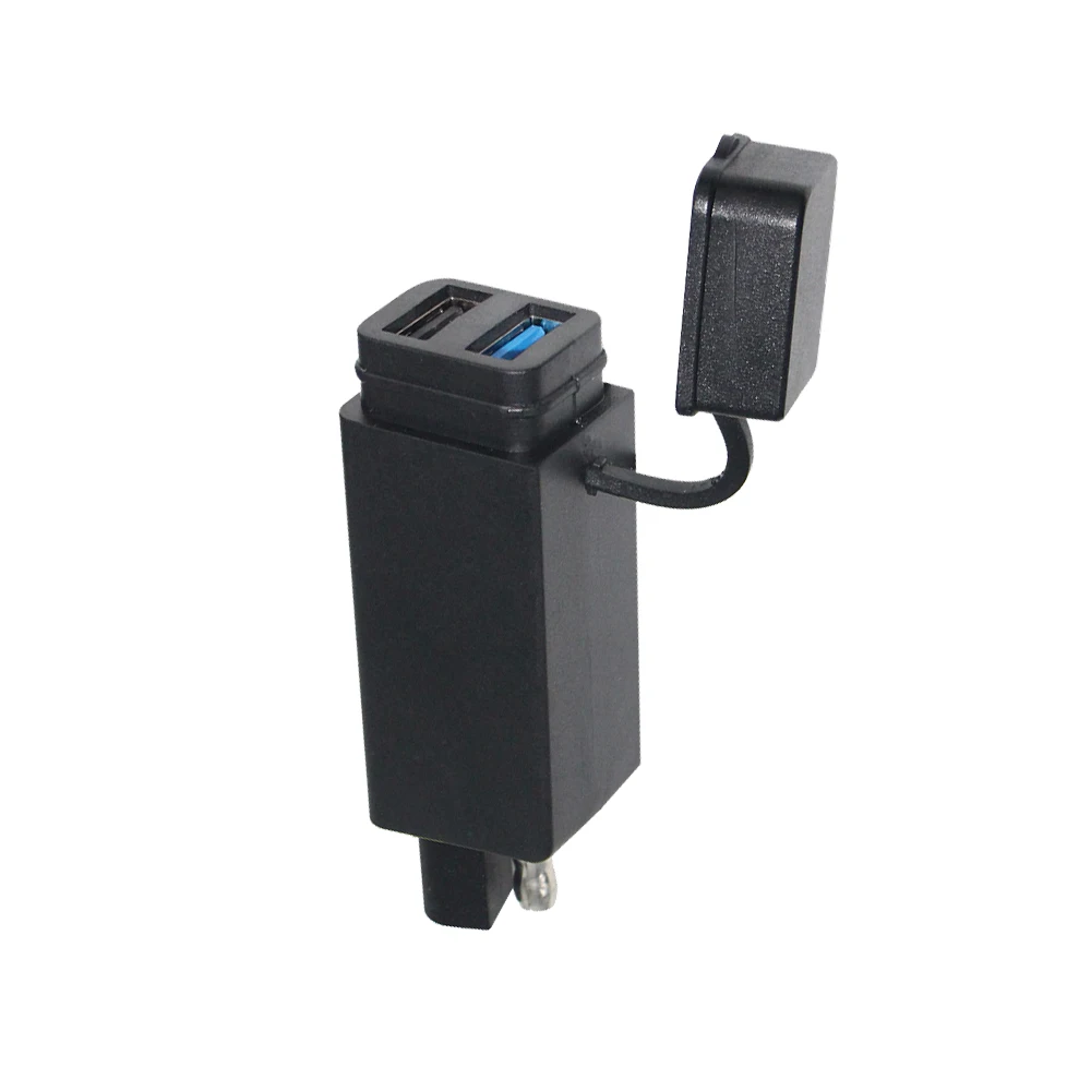 带防水盖sae 2pin插头到o环端子 用于摩托车2 Usb端口汽车充电器 Buy 2个usb端口车载充电器 Sae 2pin插头o型圈终端摩托车 12v摩托车 防水盖适配器sae 2pin插头2个usb端口车载充电器