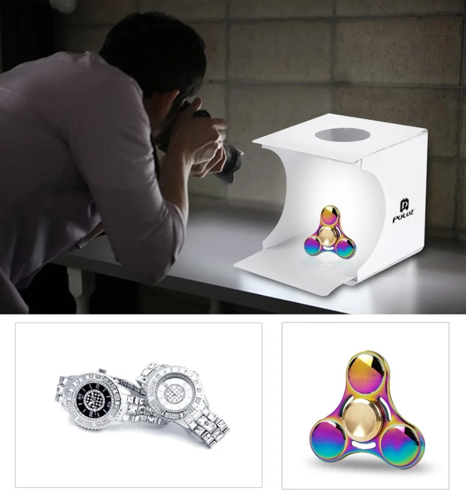 Портативный складной Лайтбокс для фотостудии софтбокс со светодиодной подсветкой iPhone Samsang HTC DSLR-камера