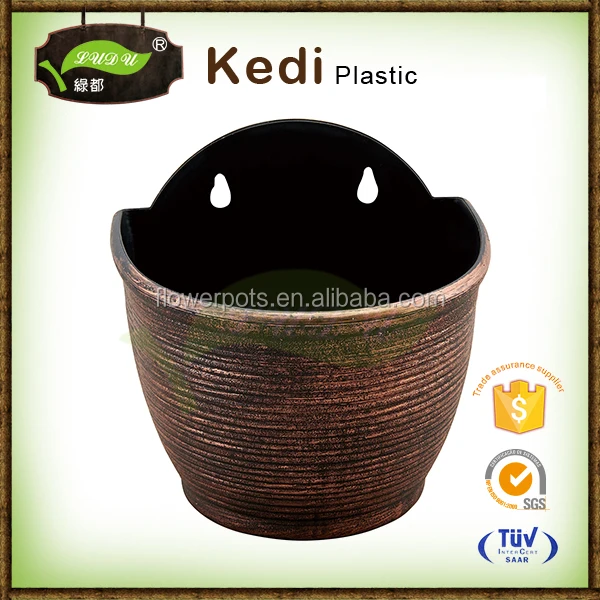 Plastic Semicircular Unique Flower Pots and Planters Hanging on the Wall