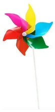 50 piece/lot pvc 6 10*20cm Classic Toys solids multicolors Wind Spinner Whirligig Garden Windmill plastic Toy for children