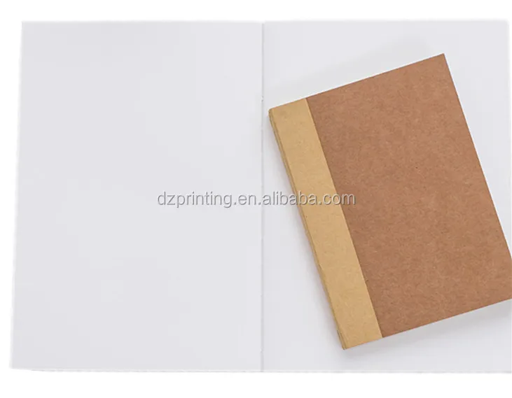 Paper Notebook Manufacturer A4 A5 A6 Kraft Lay Flat Book With Blank White Pages