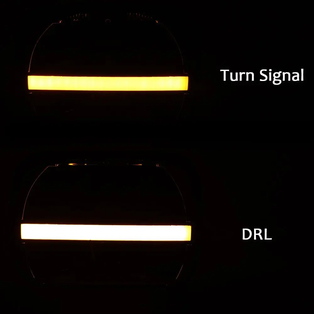 Popular Offroad Front Headlamp DRL Turn signal 5x7 square Headlight Bulb 7 Inch Rectangular Led Truck Light for Jeep Cherokee XJ