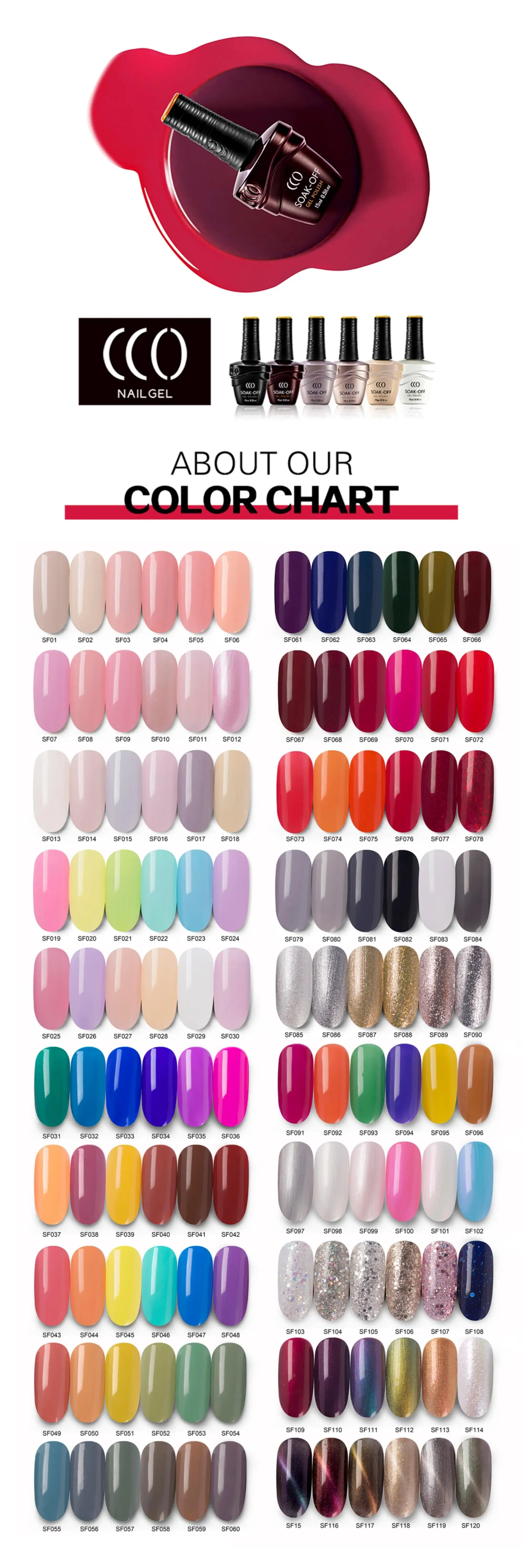 Cco Private Label Hema Free Gel Polish Set 120 Colors Nail Products Salon Cosmetics Uv Gel Nail