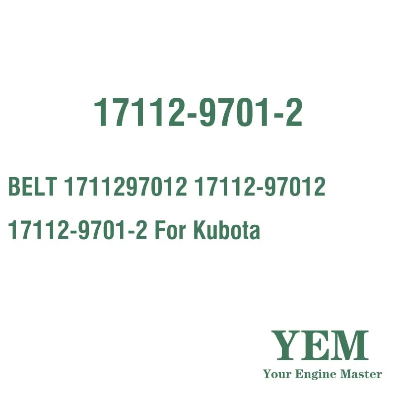 BELT 1711297012 17112-97012 17112-9701-2 for Kubota