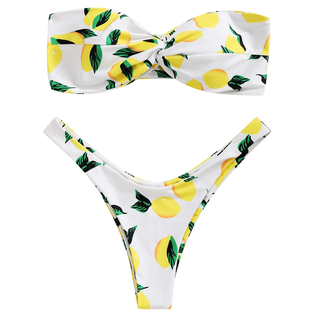 lemon bandeau bikini