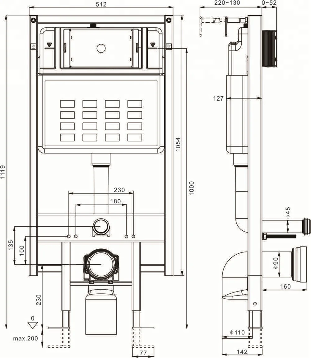 Скрытая система резервуара для