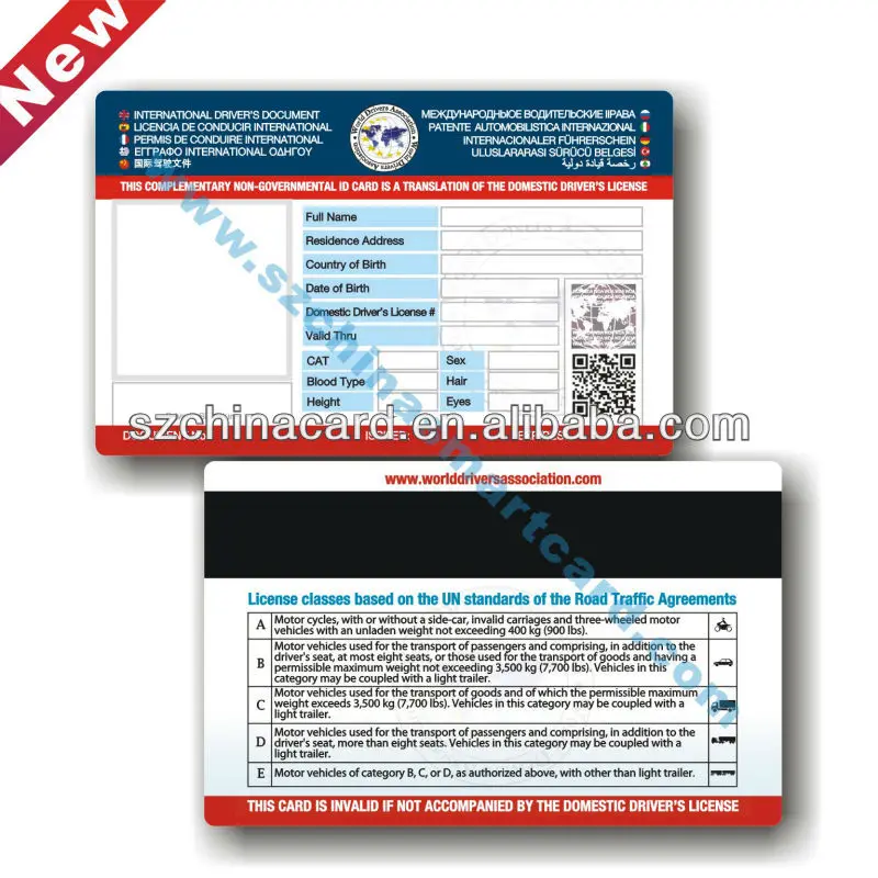 pvc card driving licence