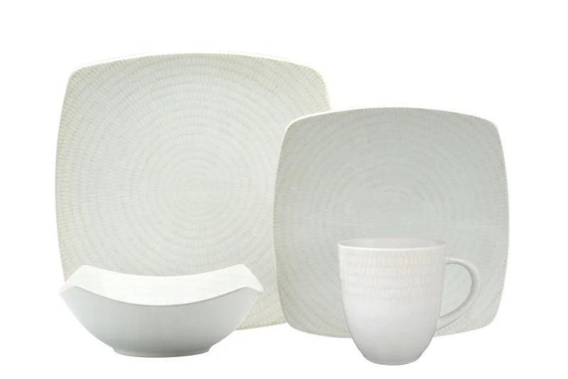 Hot Selling Competitive Prices Export Pakistani square Shape 16 Pcs Ceramic Dinner Set