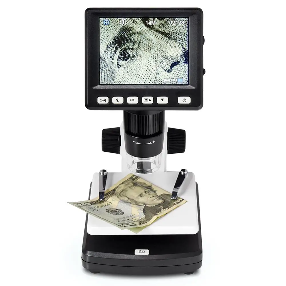 UM038 Digital Microscope With Screen 500X Zoom Electronic Microscope With LED Light Mobile Phone Repair Tool Animals
