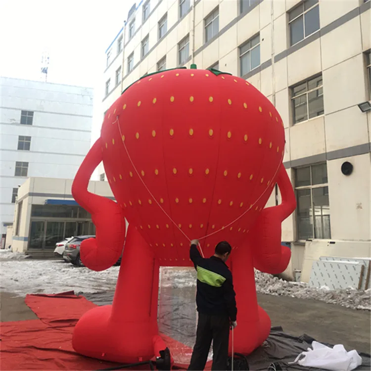 Customized Inflatable Fruits and Vegetables Model, Giant Inflatable Promotion Fruit Cartoon , Giant Inflatable Strawberry