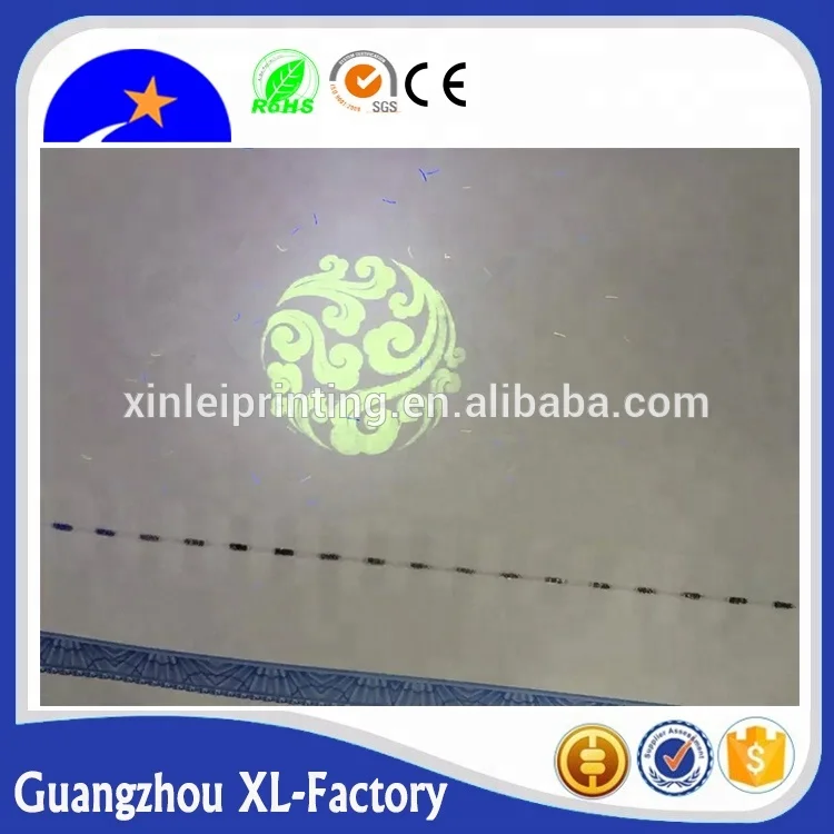 Custom Watermark Paper with Hologram and Security Thread, Anti-fake Certificate Paper,certificate Printing