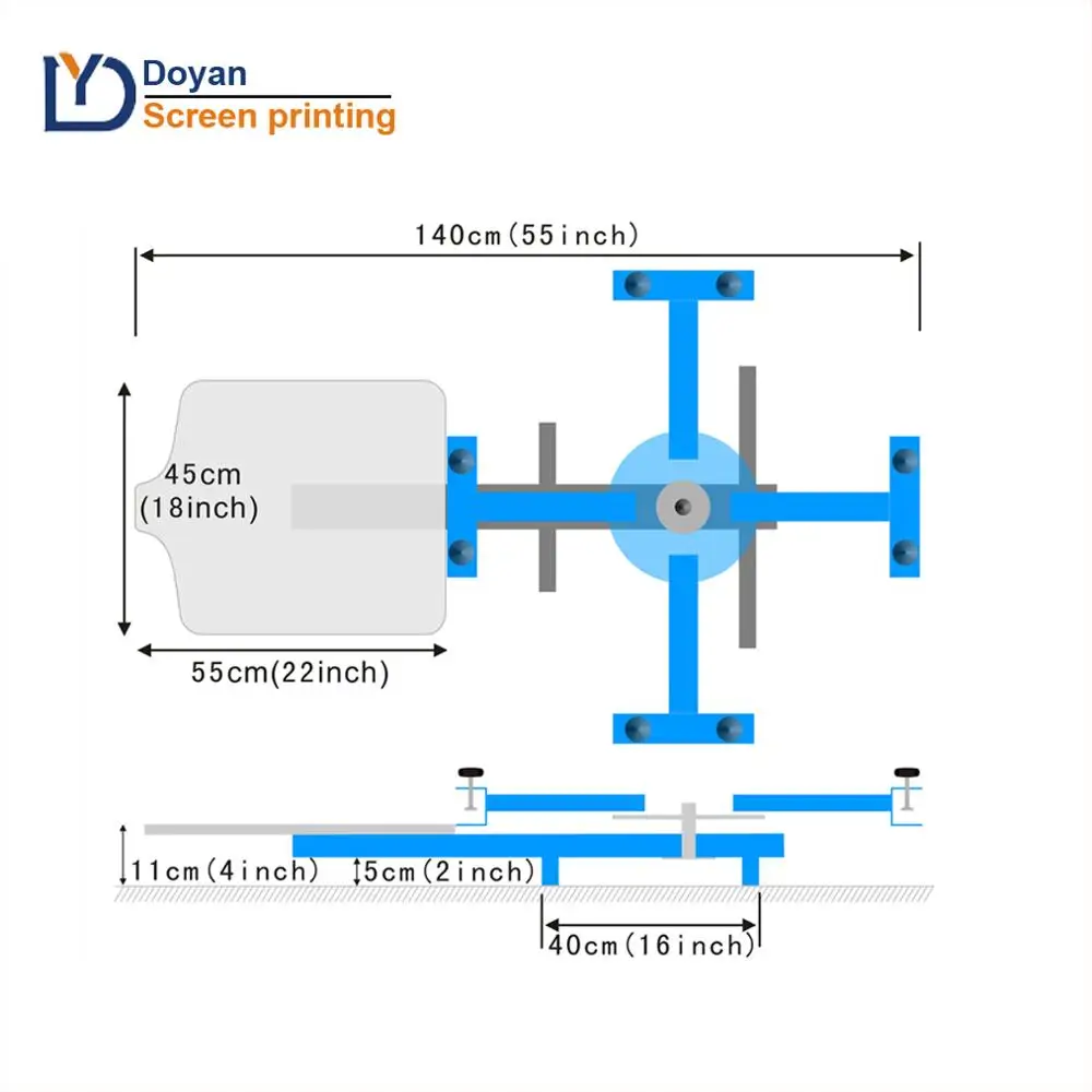 
4 цвета, 1 станция, машина для нанесения трафаретной печати на футболки 