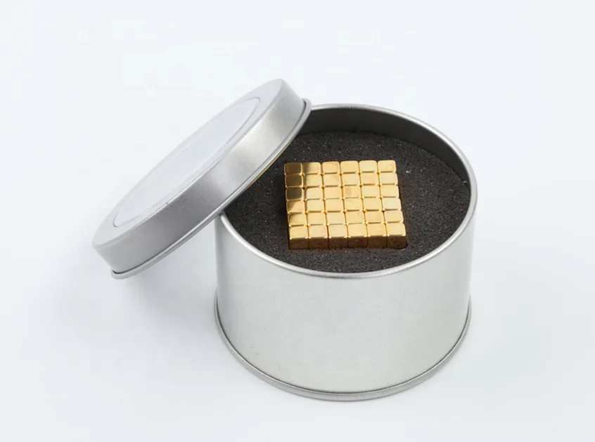 Colorful Cube NdFeB Magnet Set 216 512 1000Pcs Kids Educational Magnetic circle Toy 5MM Neodymium Magnetic