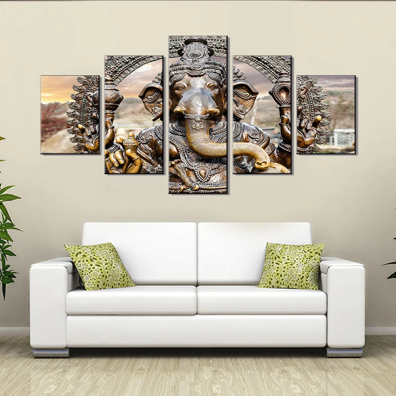 置物 5-piece Ganesha multi-panel canvas art. Amazon.com: Large 5