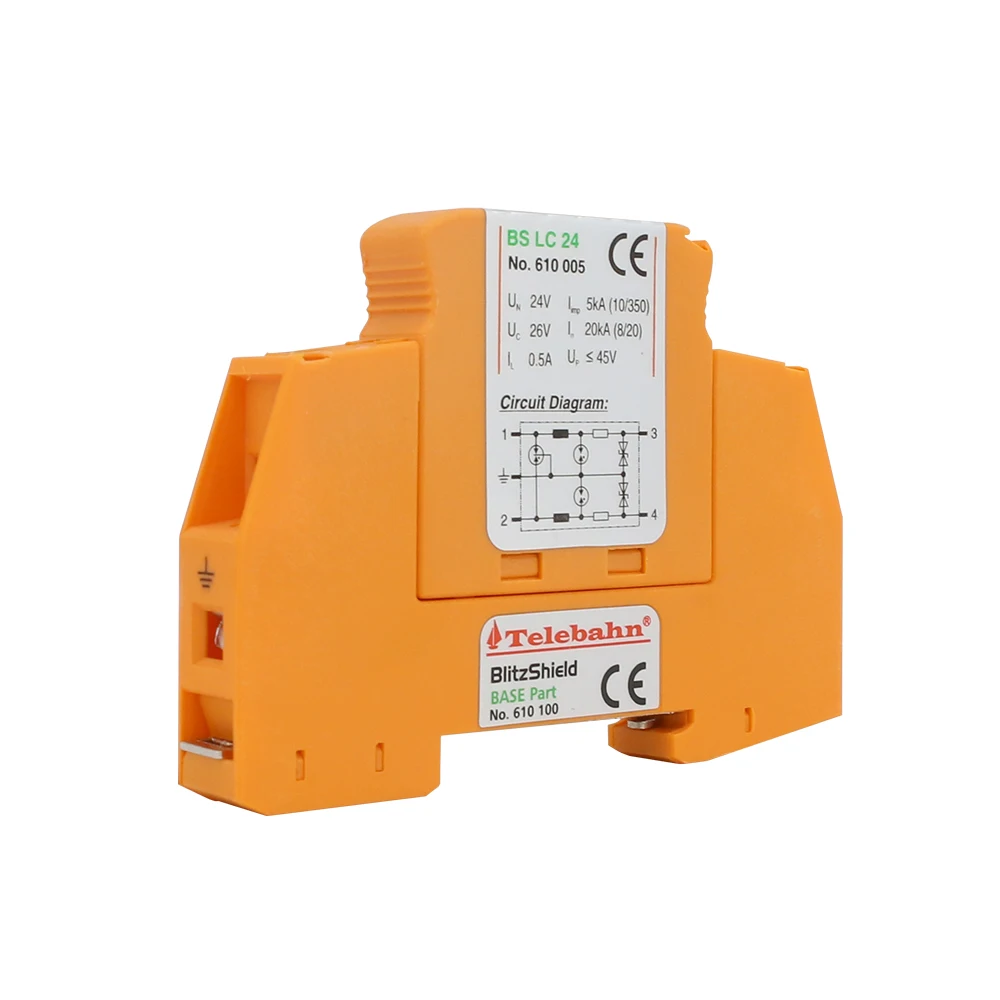 SPD Surge Protector 5V/12V/24V/48V/60V/110V 0-20mA 4-20mA CE RoHS for Measuring and Controlling System Surge Protection Devices