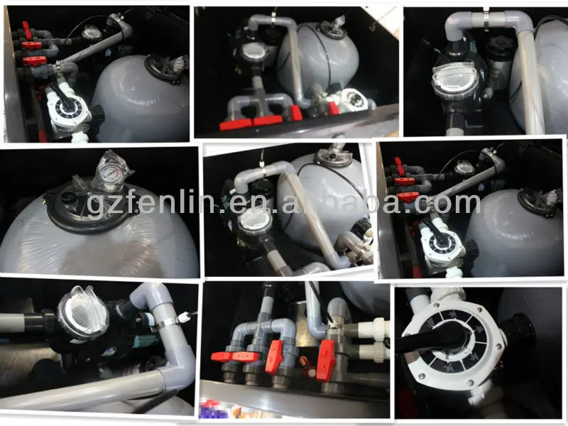 Horizontal Bobbin Wound Commercial Sand Filter for Pool Water Treatment