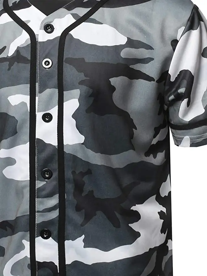 Source Fashion blank custom design digital camo baseball jersey