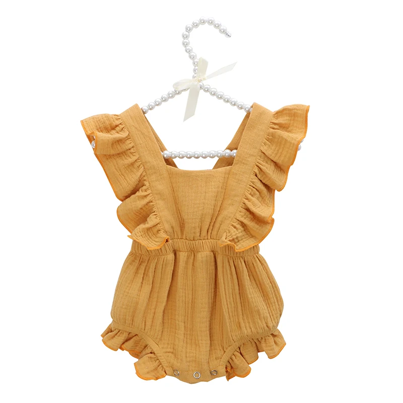 Оптовая продажа бутик летняя детская одежда для новорожденных детский муслиновый