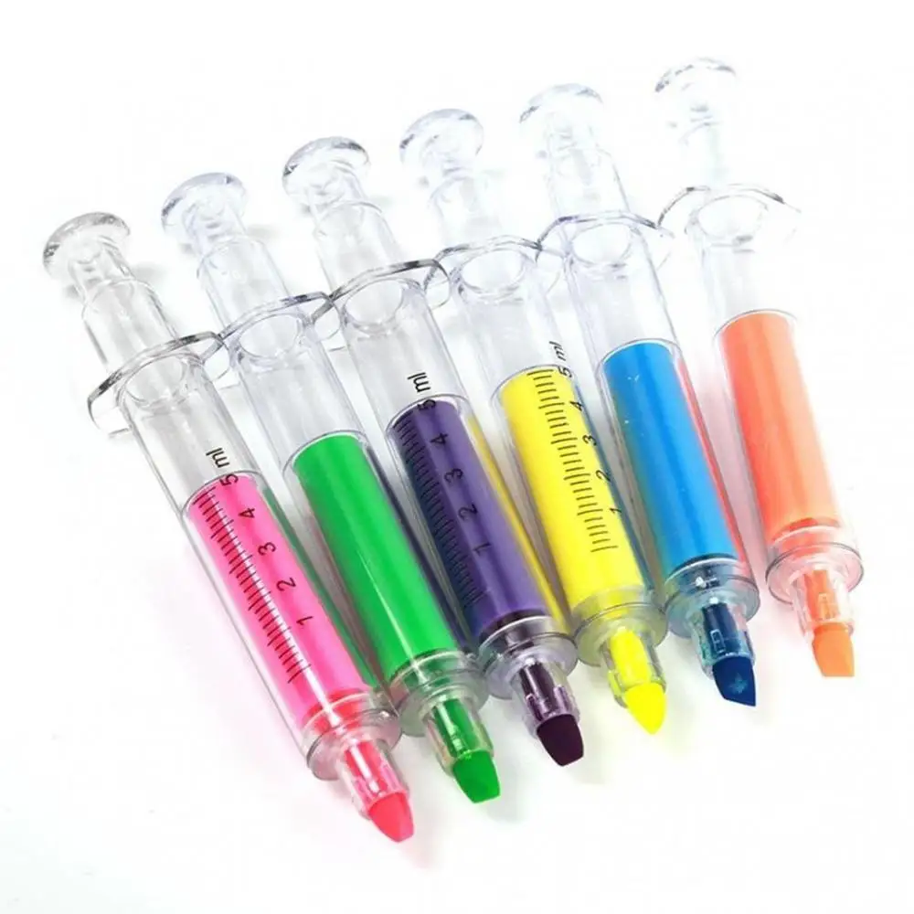 Novelty Syringe Pen Injection Highlighter Stationery 