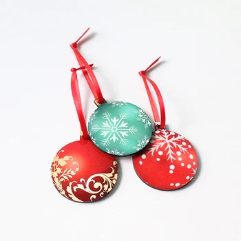 Blank sublimation Wood vintage christmas ornaments Christmas ball tree decoration
