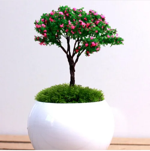5Pcs Mini árbol Jardín Hadas Miniatura Micro Paisaje Bonsai Decoración Bricolaje au