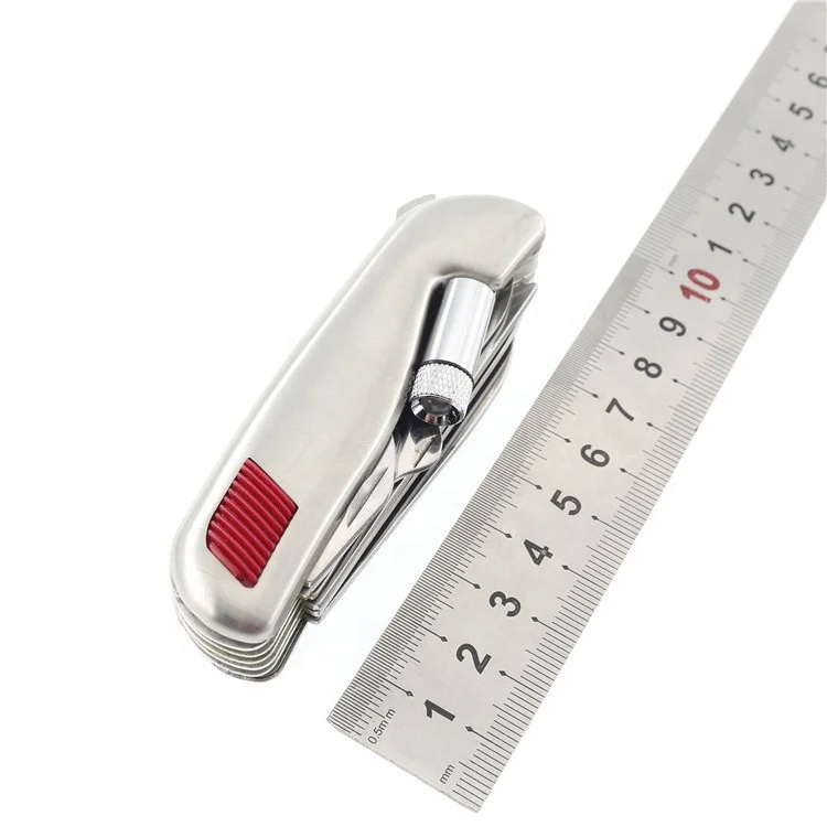 
Высококачественный 13 в 1 складной армейский карманный нож в швейцарском стиле с подсветкой для ног 