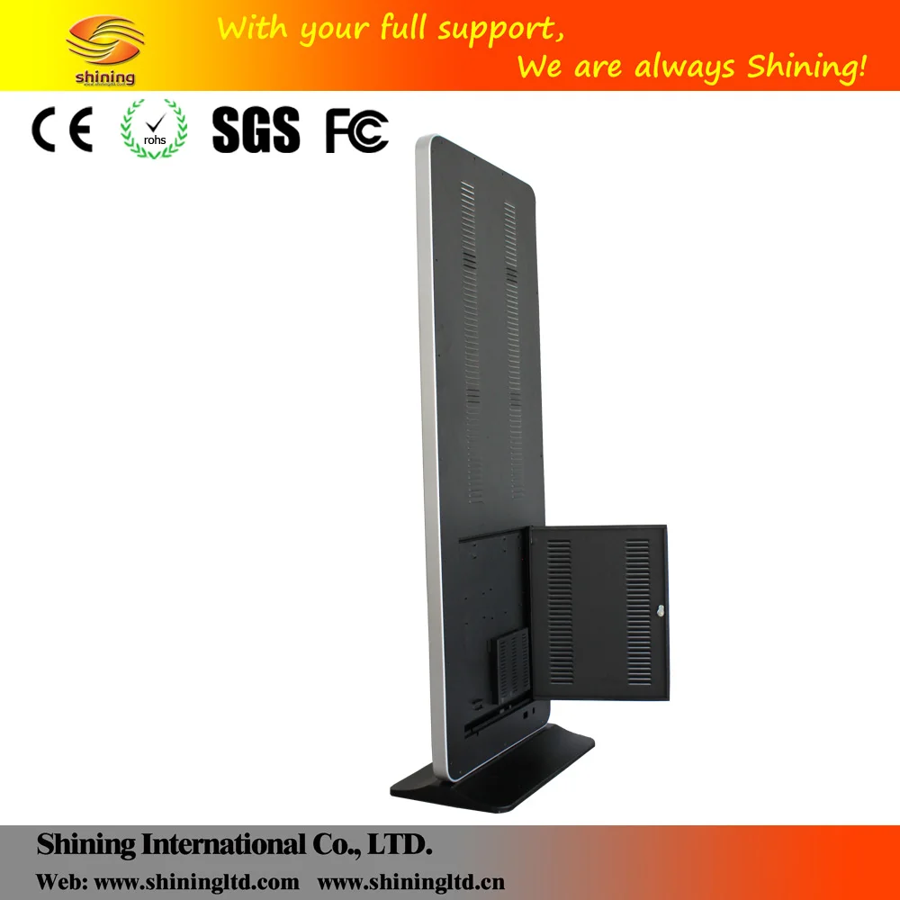 Цифровое программное обеспечение totem 55 дюймов, внутренний напольный ЖК-дисплей для рекламы