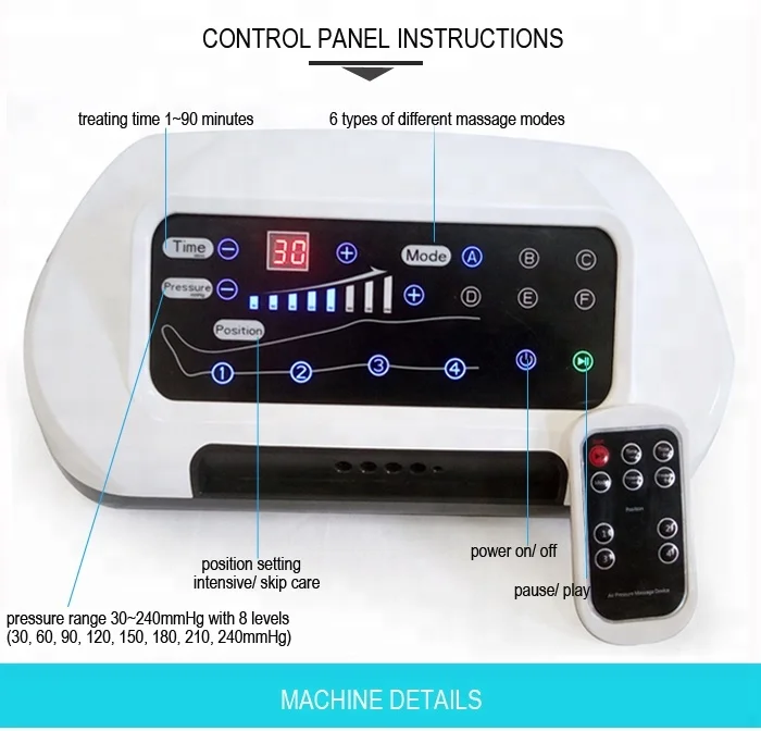 ce iso certified lymphatic drainage air compression leg massager-58